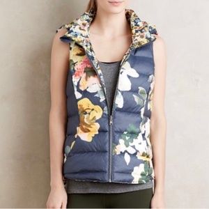 Farm Rio Anthropologie Aquaflora reversible puffer vest